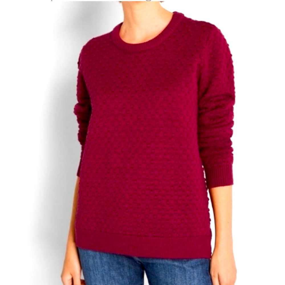 Modcloth Excellent Example Textured Sweater Red size XL